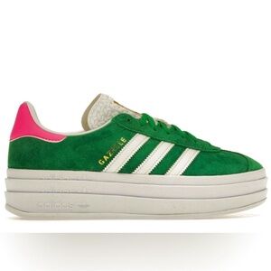 Women's Adidas Gazelle
Bold Green Lucid Pink Platform
Sneakers size 7 💚🩷